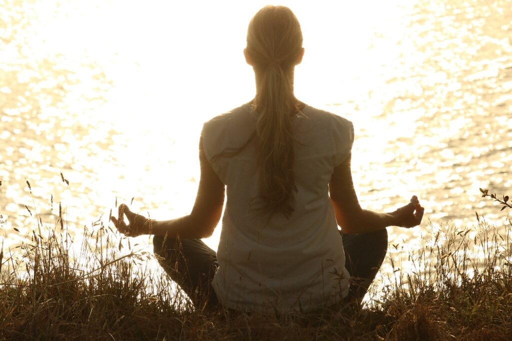 meditação, meditate, woman, yoga